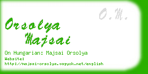 orsolya majsai business card